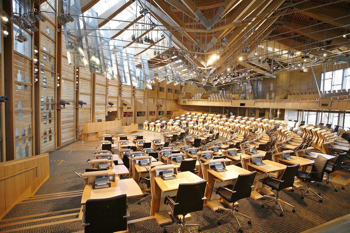 Здание парламента Шотландии, интерьер